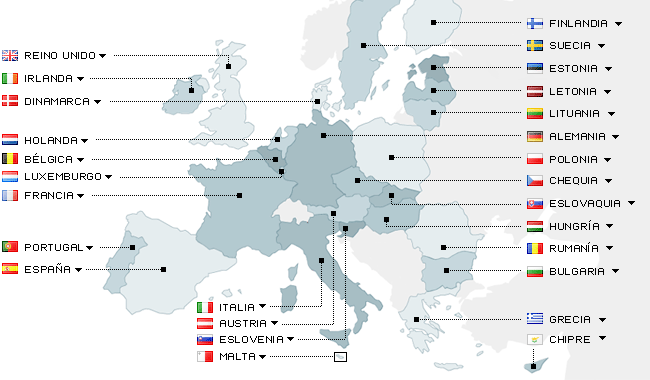 Mapa Unión Europea